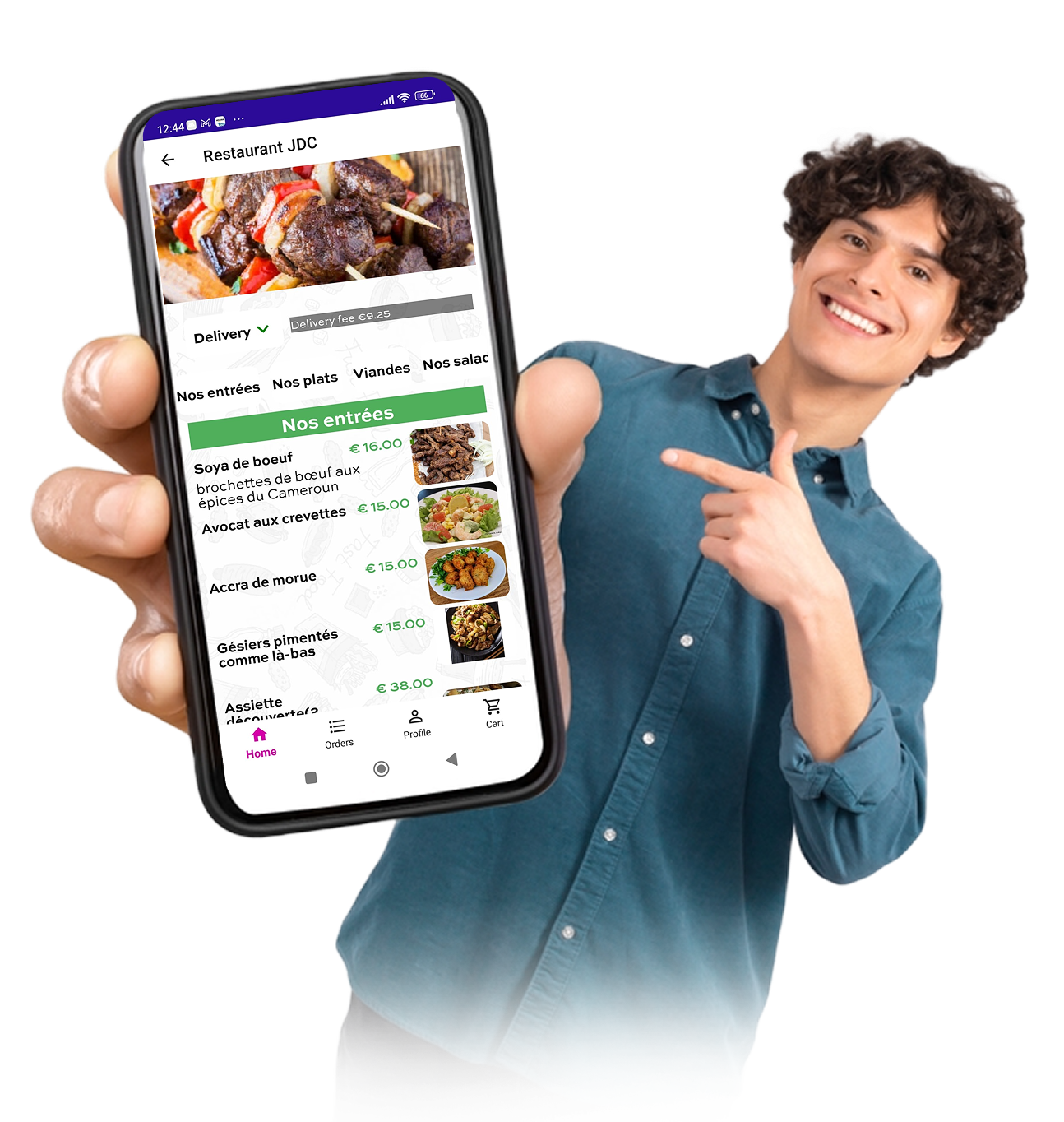 App screen showing payment