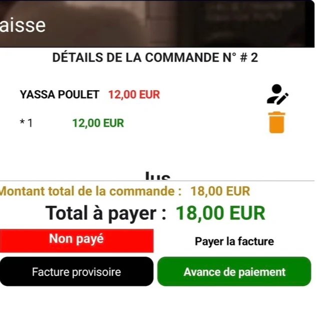 Gestion de commandes ordersent